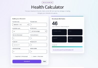 dandd-5e-hp-calculator